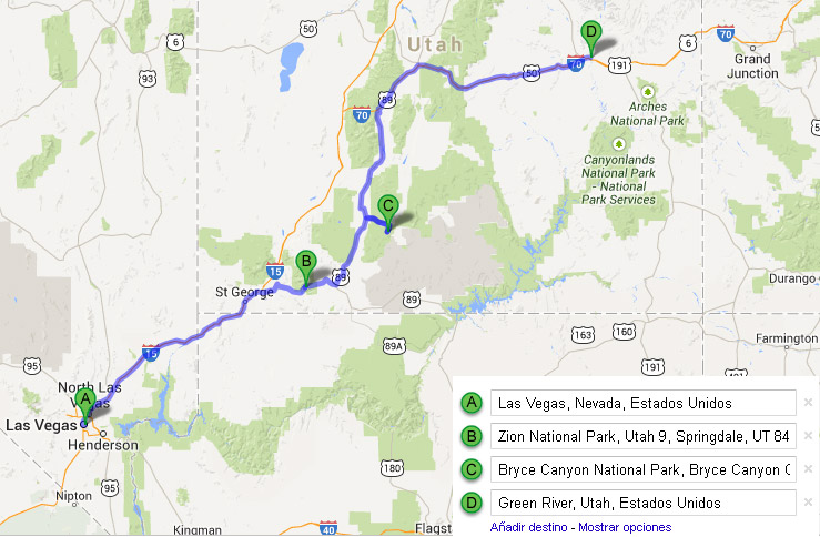 DIA 8: Las Vegas - Zion - Bryce Canyon - Green River - 18 días por la Costa Oeste de Estados Unidos: un sueño hecho realidad (1)